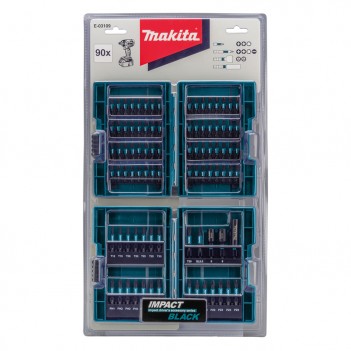 Bitset Impact Black, 90-teilig E-03109 Makita