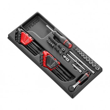 Metrisches Sechskantmodul, 52 Teile, 1/4“ MOD.R161-46 Facom