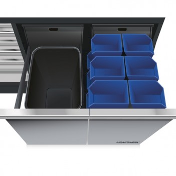 Meuble bas large 7 tiroirs et 2 bacs coulissants Mobilio 3964-03-W Kraftwerk