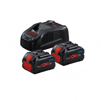 Starter-Set 2 Akkus ProCORE18V 5,5Ah + Schnellladegerät GAL 1880 CV Bosch