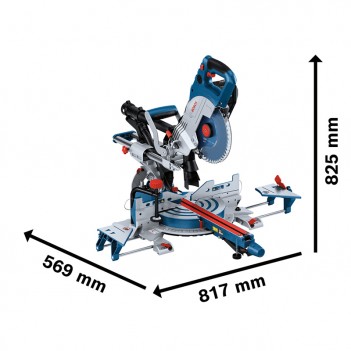 Scie à onglets radiale sans-fil BITURBO GCM 18V-216 DC Bosch