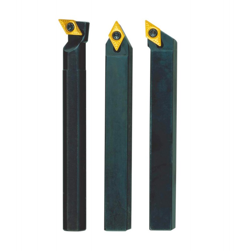 Jeu d'outils de tournage plaquette carbure 3pcs pour tour à métaux Proxxon