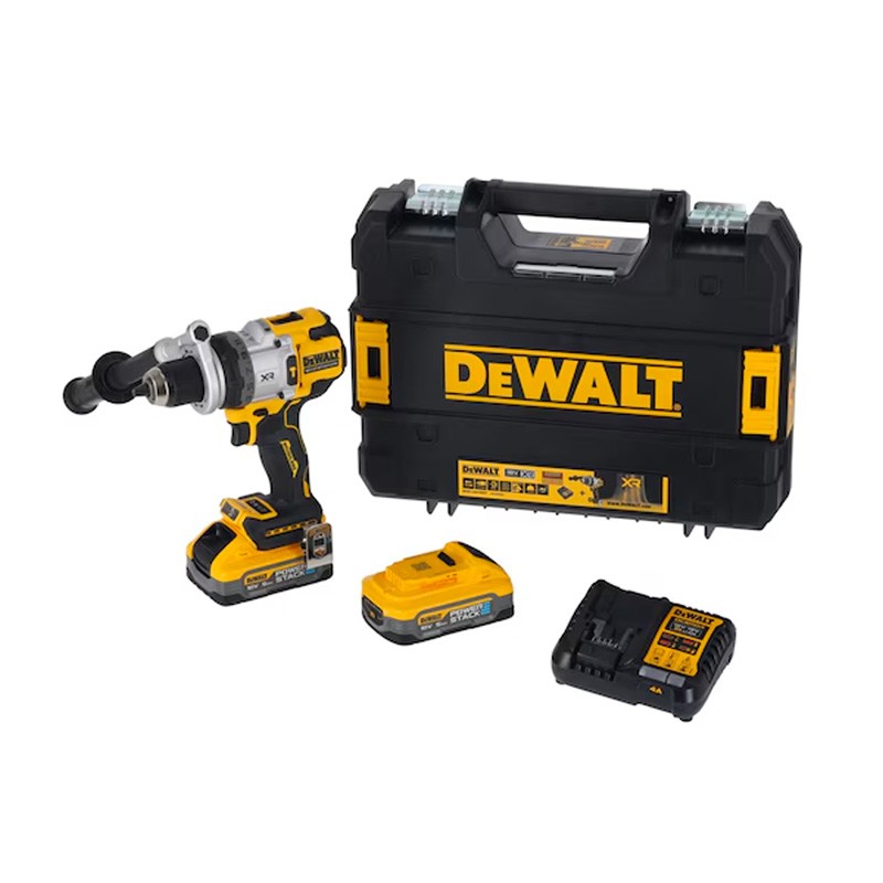 Premium-Schlagbohrmaschine XRP 18V + 2 Akkus 5Ah Powerstack DCD1007H2T DeWalt