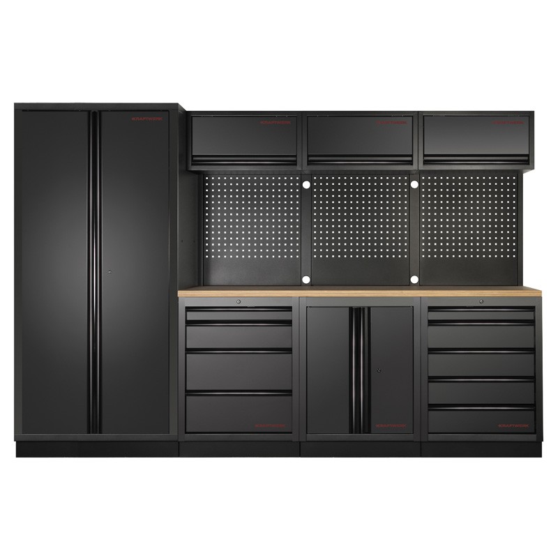 Werkstattmöbel 4-teilig Mobilio schwarz 3964G-BLK Kraftwerk