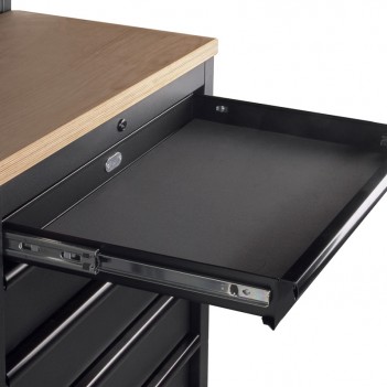 Mobilier d'atelier 2 éléments établi Mobilio noir 3964K-BLK-007 Kraftwerk