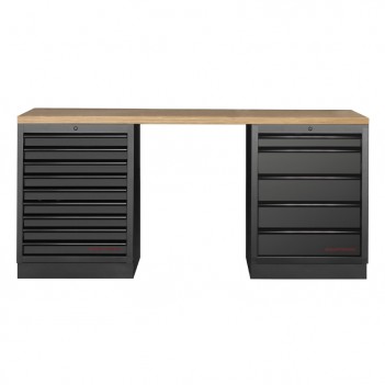 Mobilier d'atelier 2 éléments établi Mobilio noir 3964K-BLK-007 Kraftwerk