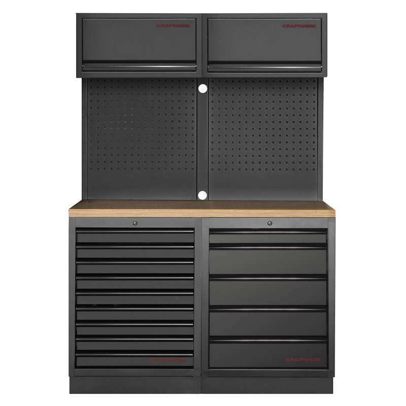 Mobilier d'atelier 2 éléments Mobilio noir 3964K-BLK-009 Kraftwerk