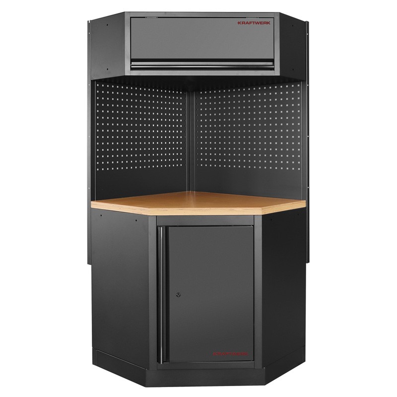 Werkstattmöbel Set Eckschrank Mobilio schwarz 3964K-BLK-011 Kraftwerk