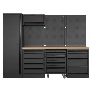 Mobilier d'atelier 4 éléments Mobilio noir 3964K-BLK-016 Kraftwerk