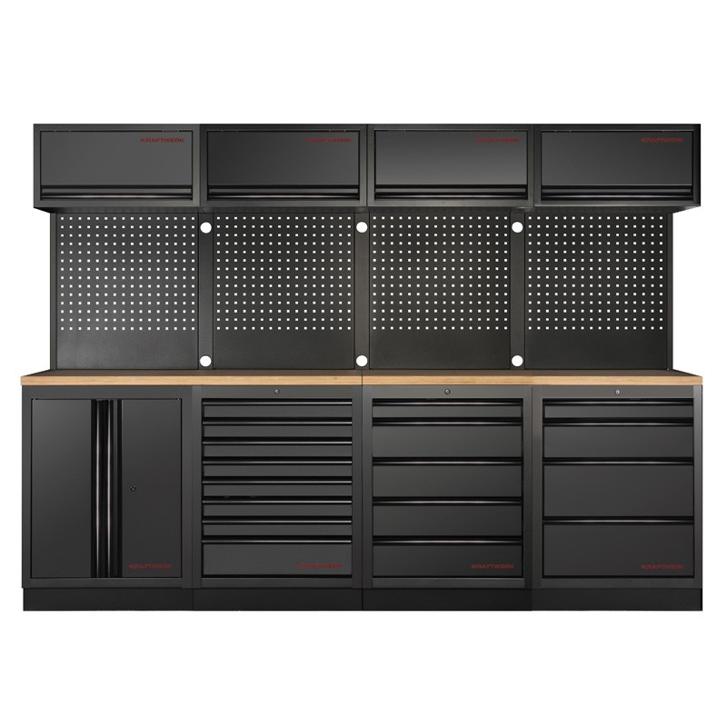 Mobilier d'atelier 4 éléments Mobilio noir 3964K-BLK-020 Kraftwerk