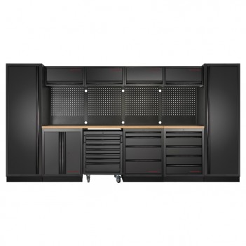 6-teiliges Werkstattmobiliar Mobilio schwarz 3964K-BLK-017 Kraftwerk