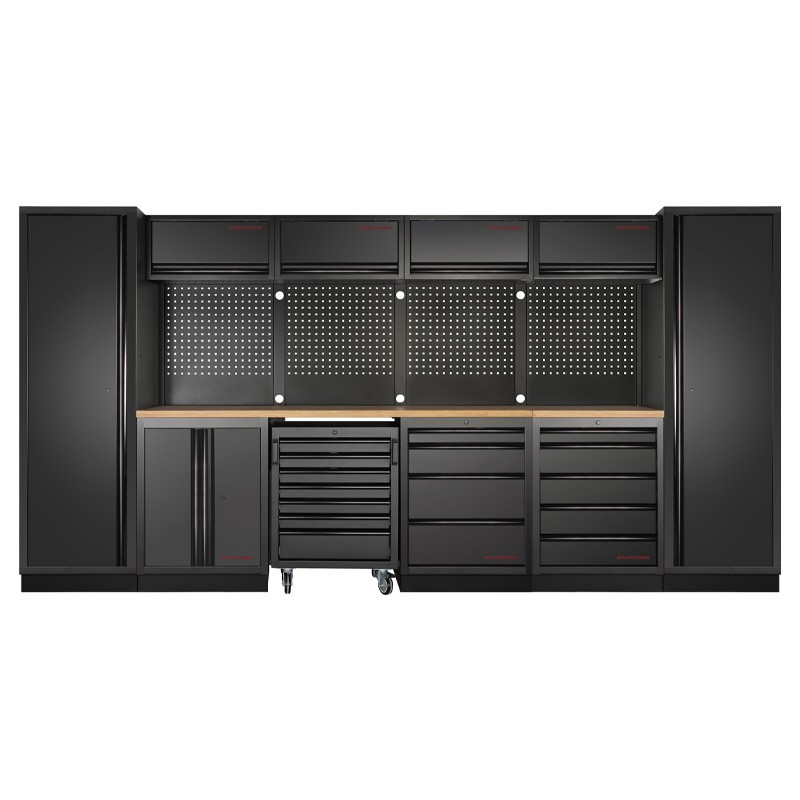 6-teiliges Werkstattmobiliar Mobilio schwarz 3964K-BLK-017 Kraftwerk