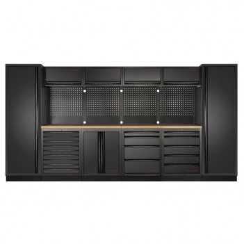 Werkstattmöbel 6-teilig Mobilio schwarz 3964F-BLK Kraftwerk