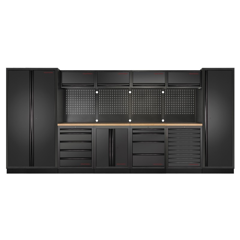 6-teiliges Werkstattmobiliar Mobilio schwarz 3964K-BLK-013 Kraftwerk