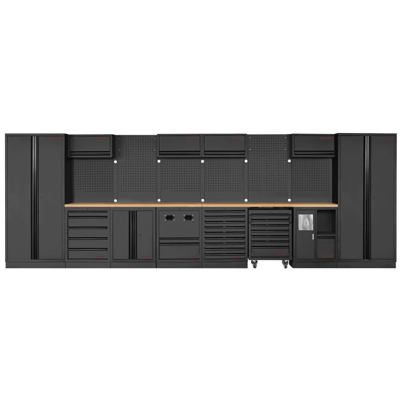 Mobilier d'atelier 8 éléments Mobilio noir 3964Q-BLK Kraftwerk