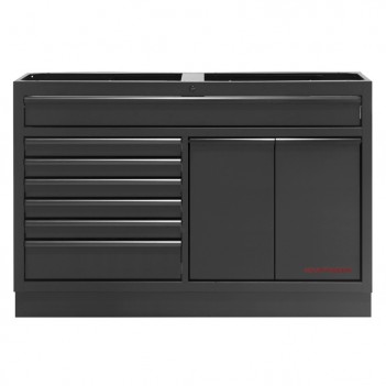 Werkstattmöbel 2 Elemente breit Mobilio schwarz 3964K-BLK-021 Kraftwerk