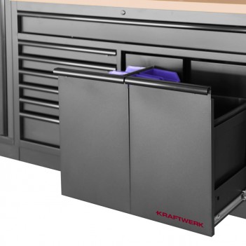 Werkstattmöbel 2 Elemente breit Mobilio schwarz 3964K-BLK-021 Kraftwerk