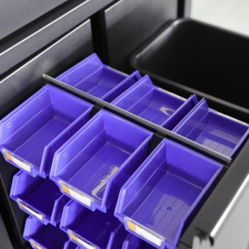 Mobilier d'atelier 2 éléments larges Mobilio noir 3964K-BLK-021 Kraftwerk