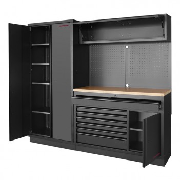 Mobilier d'atelier 2 éléments larges Mobilio noir 3964K-BLK-022 Kraftwerk