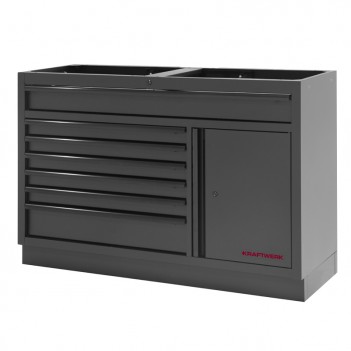 Mobilier d'atelier 2 éléments larges Mobilio noir 3964K-BLK-022 Kraftwerk