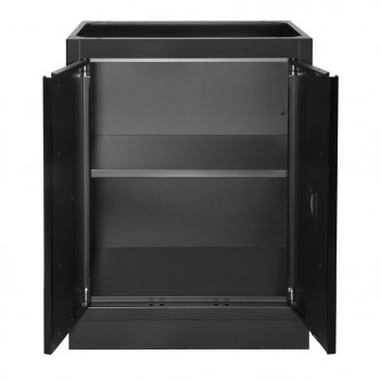 Meuble bas, 2 portes avec 1 tablette Mobilio noir 3964-03-BLK Kraftwerk