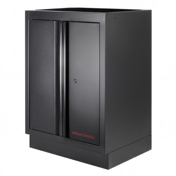 Meuble bas, 2 portes avec 1 tablette Mobilio noir 3964-03-BLK Kraftwerk