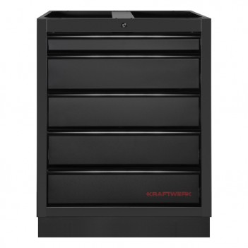 Meuble bas 5 tiroirs Mobilio noir 3964-05-BLK Kraftwerk