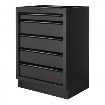 Meuble bas 5 tiroirs Mobilio noir 3964-05-BLK Kraftwerk