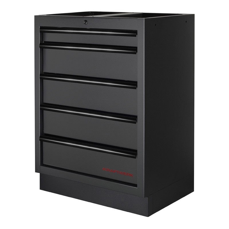 Meuble bas 5 tiroirs Mobilio noir 3964-05-BLK Kraftwerk