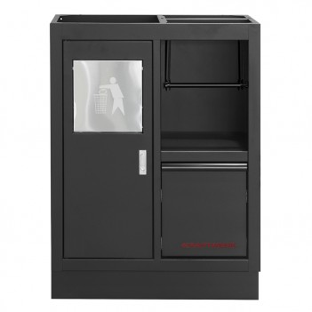 Unterschrank mit Mülleimer und Wischtuchhalter Mobilio schwarz 3964-11-BLK Kraftwerk