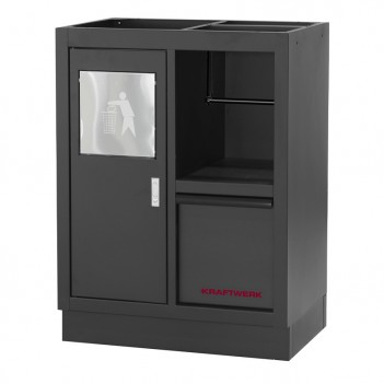 Unterschrank mit Mülleimer und Wischtuchhalter Mobilio schwarz 3964-11-BLK Kraftwerk
