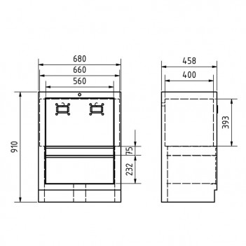 Unterschrank für Kabel- und Schlauchaufroller Luft Mobilio schwarz 3964-28-BLK Kraftwerk