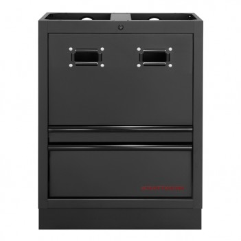 Meuble bas pour enrouleur de câble et tuyau air Mobilio noir 3964-28-BLK Kraftwerk