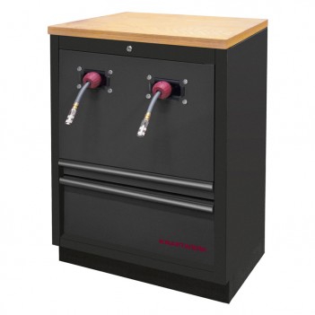 Meuble bas pour enrouleur de câble et tuyau air Mobilio noir 3964-28-BLK Kraftwerk