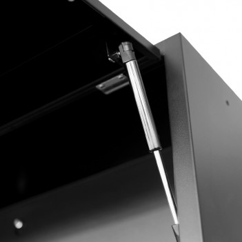 Breiter Oberschrank mit Stützen Mobilio schwarz 3964-01-W-BLK Kraftwerk