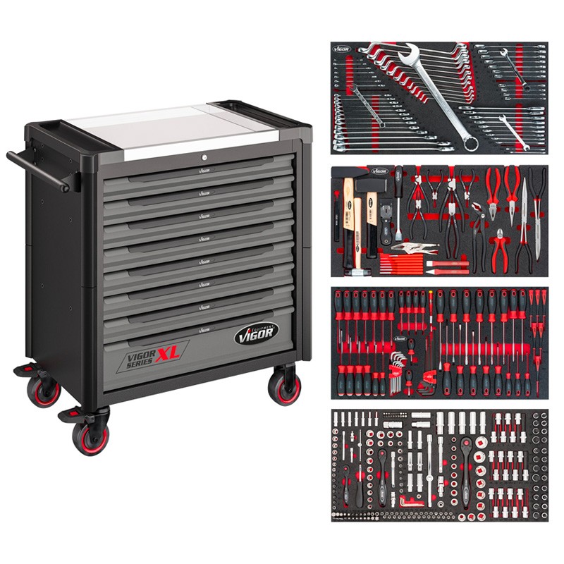 Servante d'atelier XL 375 outils V4481-X/375 Vigor