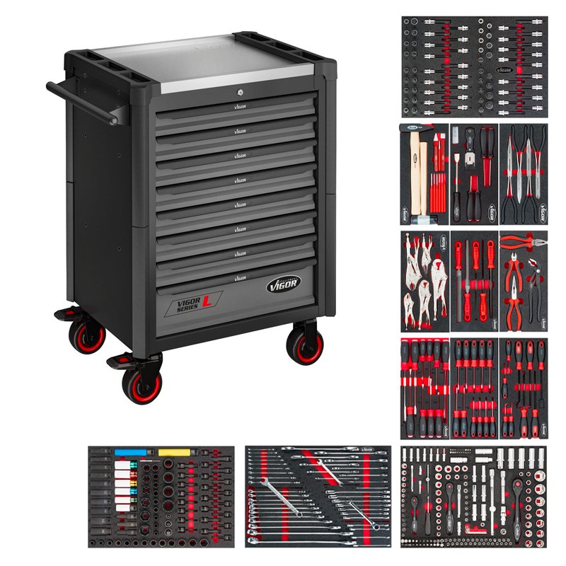 Servante d'atelier L 442 outils V1901-X/442 Vigor