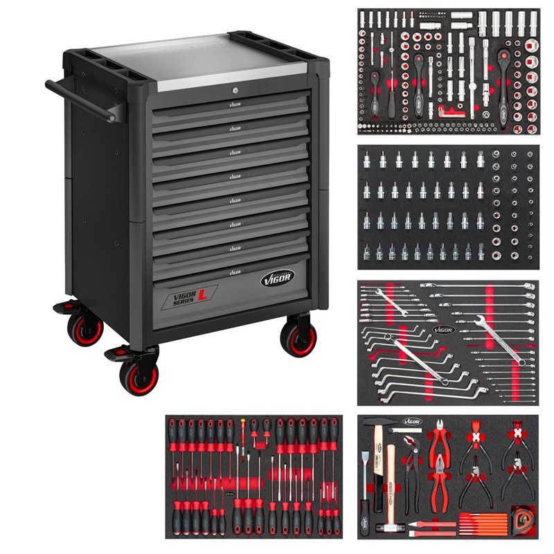 Werkstattwagen L 344 Werkzeuge V4560-X Vigor