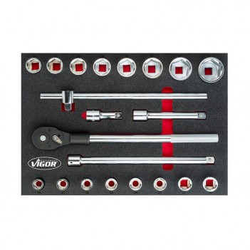 Servante d'atelier L avec porte 298 outils pour camion / tracteur V4813/NKW Vigor