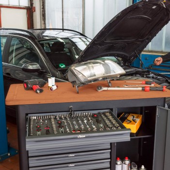 Werkstattwagen L mit Tür 298 Werkzeuge für LKW / Traktor V4813/NKW Vigor