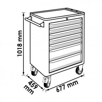 Servante d'atelier M 320 outils V2712N Vigor