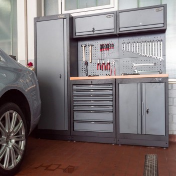 Werkstattmöbel 3 Elemente Werkbank Tiefe 500 oder 700mm V6000-3P1XL Vigor