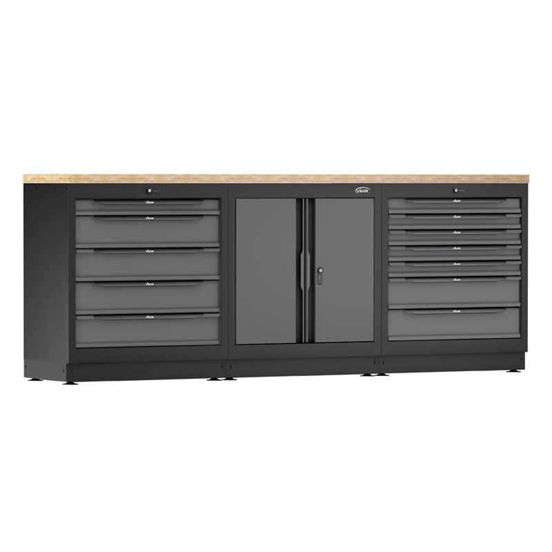 Mobilier d'atelier 3 éléments établi profondeur 500 ou 700mm V6000-3P1XL Vigor