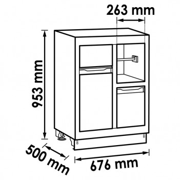Armoire inférieure multifonctions L ou XL V6000-035 Vigor