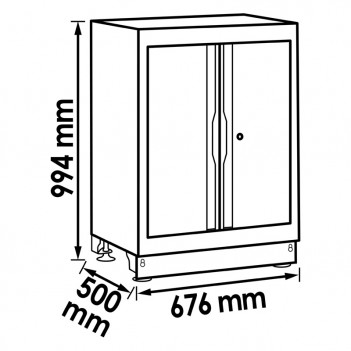 Armoire inférieure à porte à deux vantaux L, XL ou XD V6000-02 Vigor