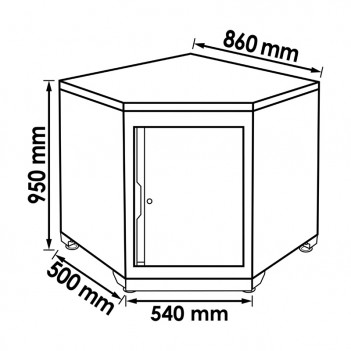 Armoire inférieure d'angle V6000-011 Vigor
