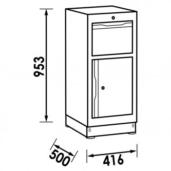 Armoire inférieure en pont pour établi V6000-037 Vigor