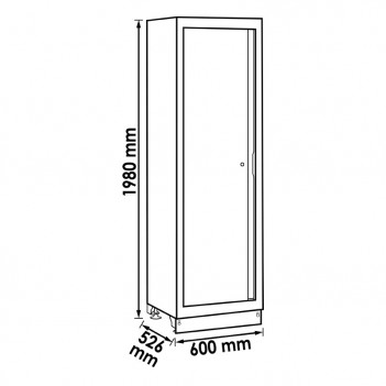 Eintüriger Hochschrank V6000-03 Vigor