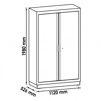 Zweitüriger Hochschrank XL oder XD V6000-03 Vigor