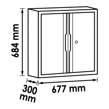 Armoire suspendue à deux portes L ou XL V6000-046 Vigor
